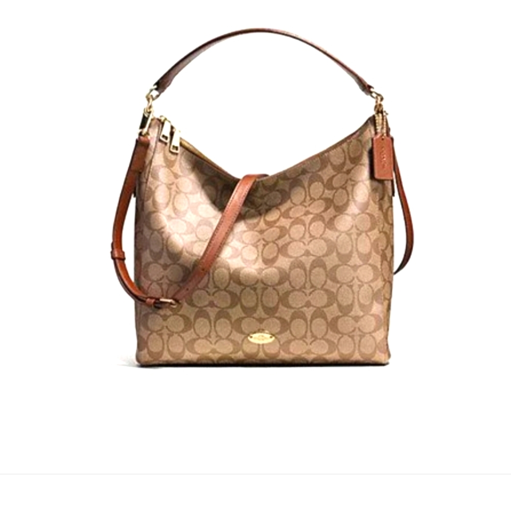 Coach Celeste Convertible Hobo In Signature Coated Canvas